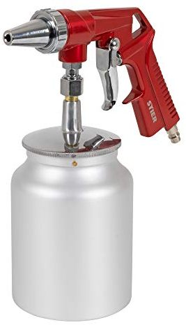 STIER Sandstrahlpistole, 5-10 bar, Sandstrahlgerät, Sandstrahler, Düsendurchmesser 3 mm, Luftbedarf 120 l/min, für Körnung 0,2-0,8 mm, entfernt Rost & Farbe