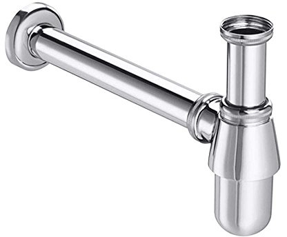 Chrome Bottle Trap Basin Waste Bathroom Sink Pipe Adjustable Height&Outlet | Solid chrome plated bottle trap, adjustable height&outlet direction. Water seal anti-odor&insect, easy disassembly