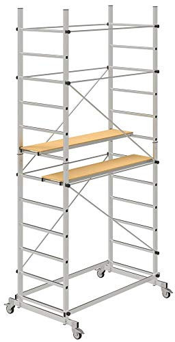 Plataforma andamio en allumini h360 cm Ruedas con freno alcance 150 kg Step Up