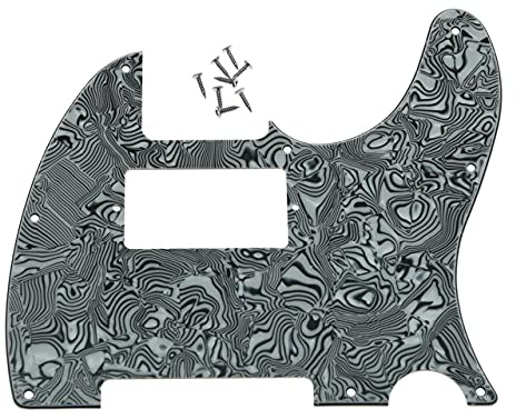 Dopro Humbucker-Plektrumschutz für Telecaster, 8 Löcher, für USA/Mexican FD Telecaster, Schwarz/Weiß