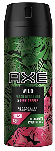 6er Pack - AXE Men Deodorant/Body Spray Wild Fresh Bergamot & Pink Pepper - 150ml