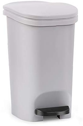 SXXYXH Pattumiera in plastica, pattumiera a Pedale Pattumiera in plastica Pattumiera per Hotel Cucina per Uso Domestico Pattumiera per Bagno Disponibile in Tre Colori,Grigio,10L