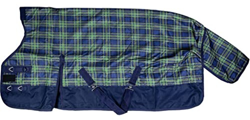 HKM Orlando Karo Pferdedecken 8238 navy/grün karo 125