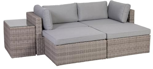 Greemotion Loungeset Olea Rattan Lounge Set mit Tisch