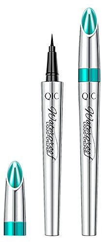 Charcoal Eyebrow Pencil Ultra-Fine Eyeliner No-Smudging Waterproof Sweat Proof Sponge Tip Quick-Drying Liquid Eyeliner Pen 1ml Dark Blue Contacts for Eyes (black, One Size)