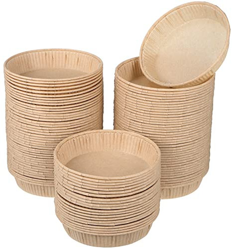 Kichvoe 100 Pièces Mini Moule À Mini Moules À Fond Rond Quiche Plat De Cuisson Four À -Ondes Moule À Pour Cupcake Muffin Gâteaux Et Desserts 4 Pouces