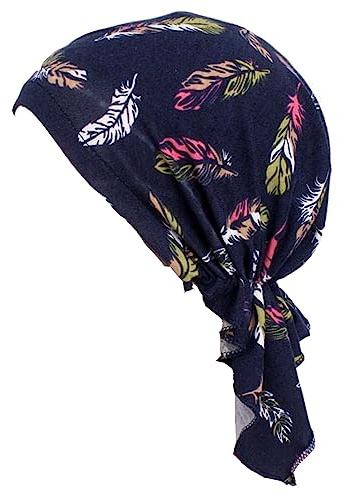 ESTEVANJ MUR Kopfbedeckung für Damen Schlaf Beanie Kopftuch für kahle Wickel Krebs Hüte Bandana Elastic Turban (7)