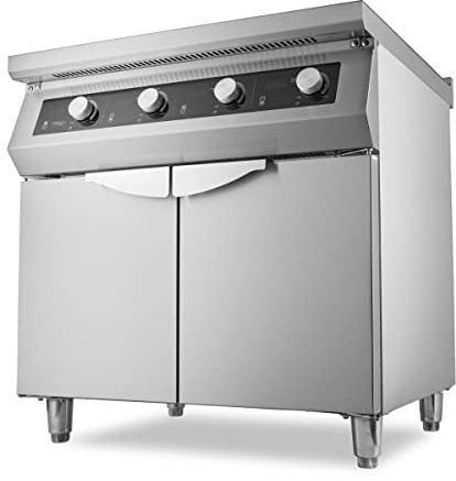 Maxima Gastro Induktionsherd - 4 Brenner - 70 cm Tief - mit Ständer
