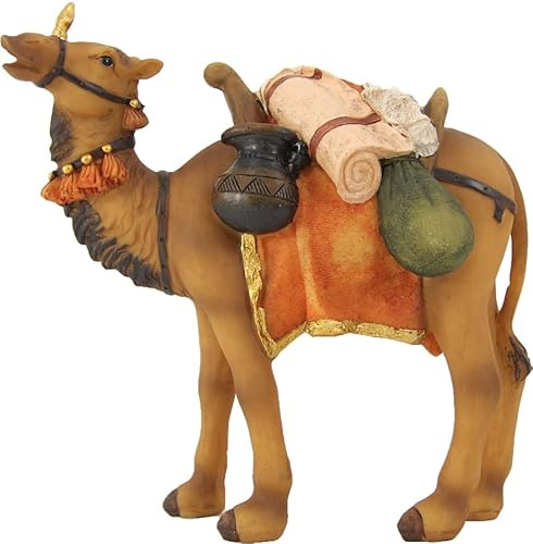FADEDA Kamel/höjd: 15 cm/handmålad/detaljerade krubbfigurer – julbord, dekoration, krubbtillbehör