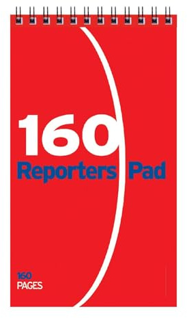 AbbeyShake spiral reporter’s notepad wirebound notebook 210x124mm (Single Pad, 160 Pages)