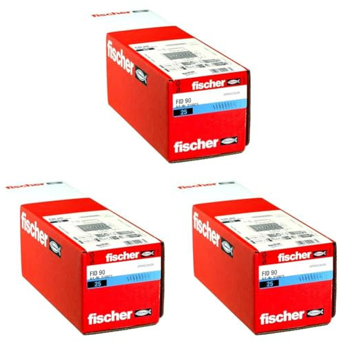 fischer Dämmstoffdübel FID 90, Dübel aus Kunststoff zur Befestigung von leichten Gegenständen in Dämmstoffen, Fassadendübel für den Außenbereich, ohne Vorbohren (Packung mit 3)