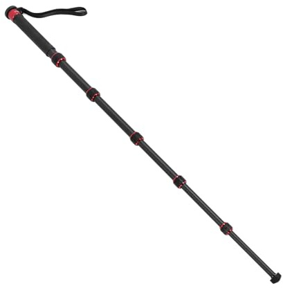 Sxhlseller Camera Monopod, 6 Sections Carbon Fiber, Black, Compatible with DSLR, Action Camera & Cellphone, Max Height 174cm, Max Weight 15kg