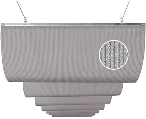 Copertura Ombreggiante Retrattile Pergola Tettoia Ondulata Sostitutiva Per Patio Esterno Con Kit Di Montaggiotendalino A Vela Per Gazebo In Traliccio Di Legno Tessuto Perme(Size:1x11m,Color:Grigio)
