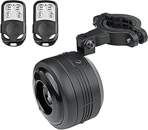 Elektrischer Fahrradklingel Alarm Wasserdicht mit Fernbedienung Anti-Diebstahl Vibrationsalarm Fahrradhupe mit USB Wiederaufladbare Funktion für Mountainbike | Rennrad | Roller usw. (2)