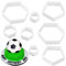 8 Stück Ausstecher Fussball, Fussball Ausstecher Fondant Fussball Ausstecher Muster Keks Fußball Fondant Schneider Keksschneider Tortendeko für Party DIY Kuchen Fondant Dessert (8)