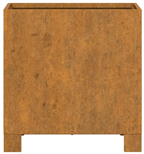 Fioriera con Gambe Ruggine 32x30x33 cm Acciaio Corten Vaso Rialzato Da Interno Fioriera Con Spalliera Da Esterno Vasi Alti Da Esterno Fioriere Da Esterno Grandi per Patio Giardino Terrazza Esterno