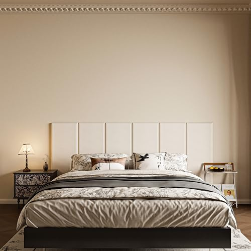LELEFIDO Panneau Mural 3D Autocollant - Panneaux muraux et de Plafond en Mousse Souple et Cuir Artificiel, imperméables et faciles à Nettoyer, Absorbant Le Bruit - 60 × 30 × 3 cm - 6 pièce