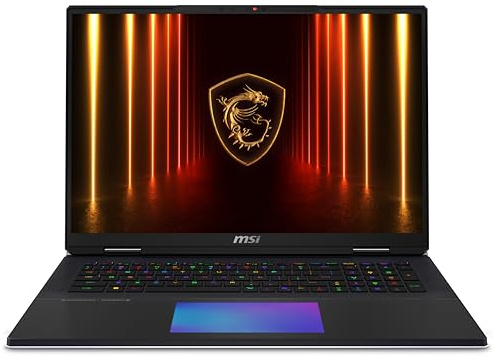 MSI Titan 18 HX AI A2XWJG-609FR : Intel Core Ultra 9 285HX - 64GB DDR5 - SSD 6TB - Nvidia RTX5090 24GB - 18' UHD+ Miniled 120Hz - Windows 11 Professionnel