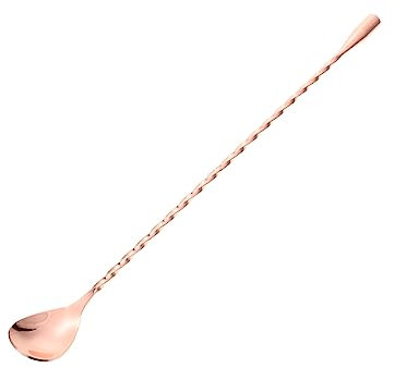 HOLIDYOYO Cucharón De Acero Inoxidable para Cócteles y Bebidas Cuchara Larga De Bar para Mezclar y Servir Postres para Helados