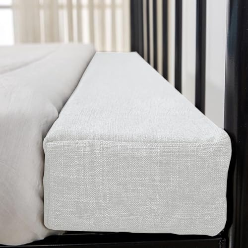 AQIGR Riempitivo per Materassi 90/120/140/160/180cm, Letto Gap Filler Cuscino, Connettore per Letto Doppio/Materasso, per Riempire Lo Spazio tra la Testiera e Il Materasso(White,160x10x25cm)