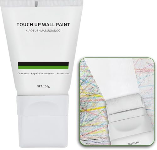 Wandfarbe Ausbessern Weiß 100ml, Wandreparatur Rollfarbe, Weiße Wandfarbe, Ausbesserungsfarbe Weiss Roller, Wandfarbroller geeignet für die Reparatur von Wänden mit Latexfarbe, wasserbasiert
