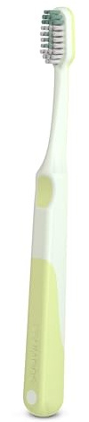 Suavinex, Kinderzahnbürste, für Kinder ab 6 Jahren, weiche Borsten im Zickzack, ideal für Molaren, Milchzähne und Ultimative, ergonomischer und rutschfester Griff, Grün