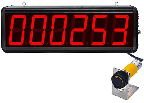Compteur numérique électronique LED 3 Pouces, Affichage à 6 Chiffres, capteur Infrarouge jusqu'à 999 999, Distance d'induction réglable de 30 à 70 cm, pour visiteurs de Ligne de Production d