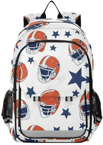 Kinder-Laptop-Rucksack, American Football-Helme, High Middle School, lässiger Tagesrucksack, tägliche Reise, Laptoptasche