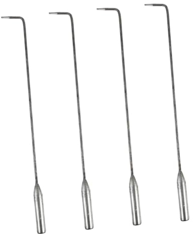 MAGICLULU 4stücke Bbq Aschehaken Aus Edelstahl Lange Feuerstelle Poker Sticks Robuste Feuerhaken Für Grill Und Kamin Hitzebeständig Vielseitig Für Lagerfeuer Und Ofenzubehör