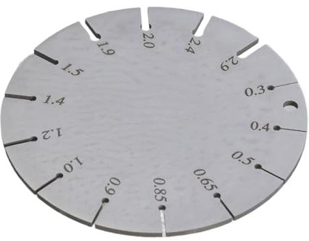 Lightweight Metal Size Assessment Tool for Electrical Lines Engineers and Luthiers Featuring 2mm Accurate Adjustment String Diameter Measuring Tool