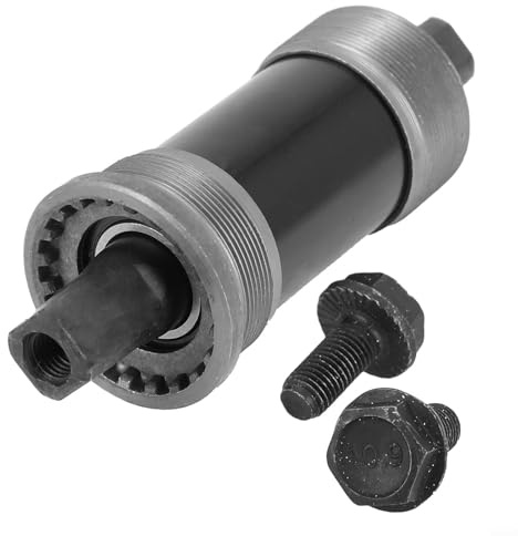 Yuanpgky Pedalier de carretera para bicicleta de 68 mm con rodamientos sellados para bielas cónicas cuadradas, para eje de acero al carbono CNC compatible con cadena de 107-127,5 mm, negro (110.5#)