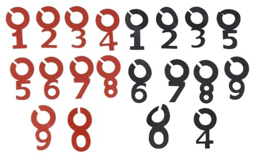 EPIGEIST Marcadores de Copas de Vino de Silicona Negra 20piezas Identificadores Antideslizantes para Cenas y Horas de Cóctel Forma de Número