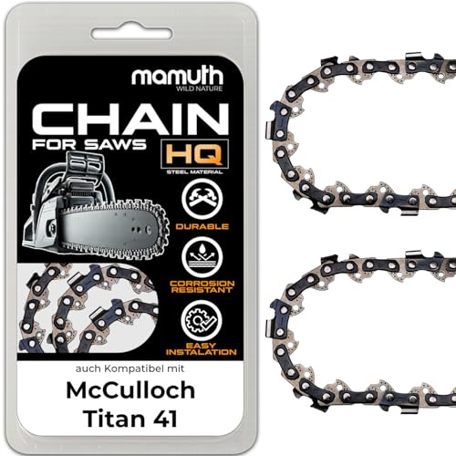 2x Chainsaw Chainsaw 35 cm 1.3 mm 3/8 Inch 52 TG for McCulloch Titan 41