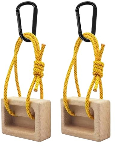 Hangboard Kletterbrett, 1 Paar, tragbarer Holztrainer, Kletterbrett – für verbesserte Griffkraft, Handkletterer, Innen- und Außenbereich, Eingang, Spielplatz