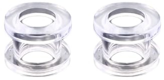 BWDHJLEY Juego de 2 dilatadores de oreja acrílicos, dilatadores transparentes para hombres y mujeres