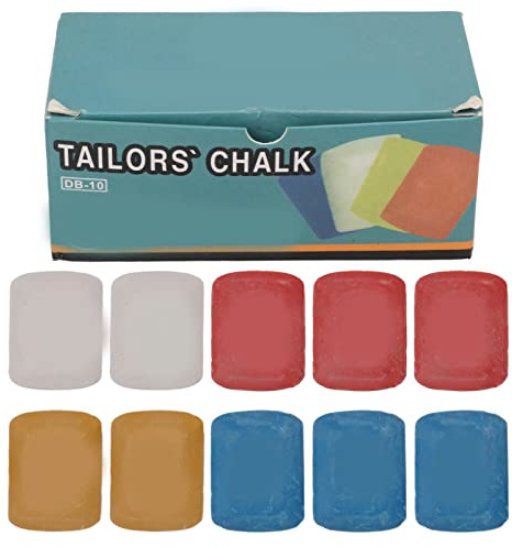 MAPHRWZ Gesso per tessuti da sarto professionale, per cucito, trapuntatura, taglio, materiale in paraffina premium, facile da lavare, marcatura temporanea, set da 10 pezzi, più