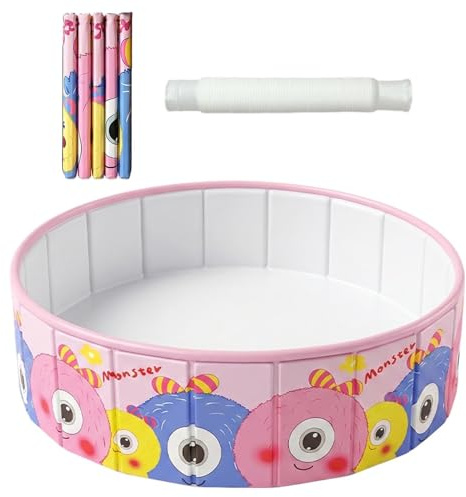 Piscina Pieghevole Antiscivolo Vasca Non Gonfiabile | Piscina da Giardino per Esterno Spiaggia Patio Bambini Cani