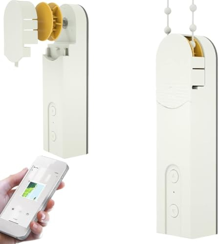 Smart Blind Motor for Chain Roller Blinds, Motorized Opener with Remote and Voice Control for Venetian, Vertical, Cellular Blinds