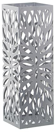 Regenschirmständer aus Metall, quadratischer 15.5x15.5x49 cm Silber