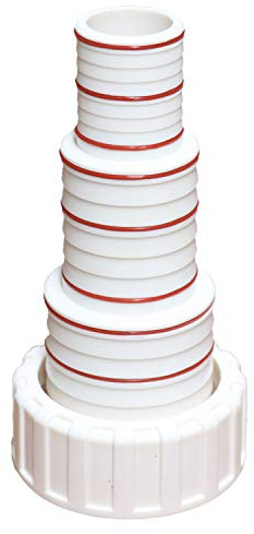 AMUR Bocchetta Per Tubo Piscina, Pompa Diametro / , Plastica, Bianca, 1 Unità, 32 Mm, 38 50 64 Mm