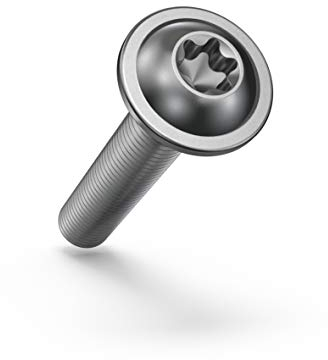 Vis à tête bombée avec bride M6 × 12 (ISO 7380-2 TORX, Acier inoxydable A2, Entièrement fileté) TX30 – 25 Pièces