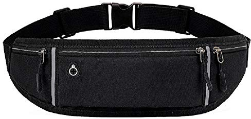 Sacs Banane Running Noir Sacs Bananes Sport Running Belt Ceinture de Sport Ceinture de Course Homme Femme pour Gym, Jogging, Escalade, Randonnée