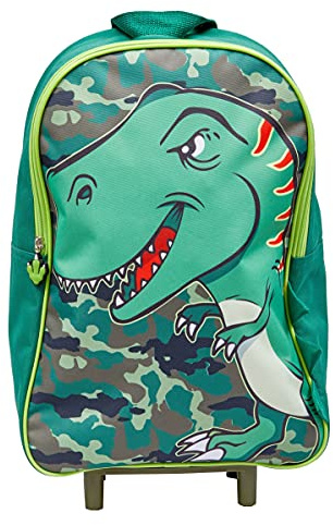 Dinosaurier Rolltasche Dinosaurier Koffer für Jungen, Kinder Trolley Handgepäck mit 2 Rädern, Praktischer Handgepäck für Kinder, Reisetasche, Geschenke für Jungen Dinosaurier Trolley HTUK®