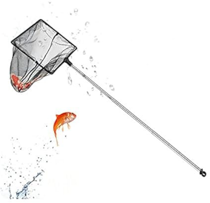 ZHIQIN Rete telescopica allungabile Retino Rete da Pesca Acquario con Manico Regolabile Retino da Pesca con Manico Retino Tuck Telescopica per Acquario