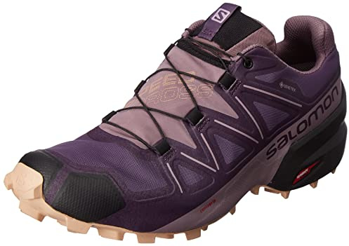 Salomon Speedcross 5 Gore-Tex Damen Trail Running wasserdichte Schuhe, Wetterschutz, Aggressiver Grip, Präzise Passform, Mysterioso, 42