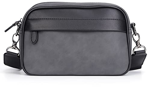 PU Umhängetasche Hohe Kapazität Tasche, Messenger Bags Schultertasche Herren, Umhängetasche für Herren mit Sport wasserdicht Freizeit Brusttasche,Gürteltasche Büro kleiner Rucksack,für Arbeit Reisen