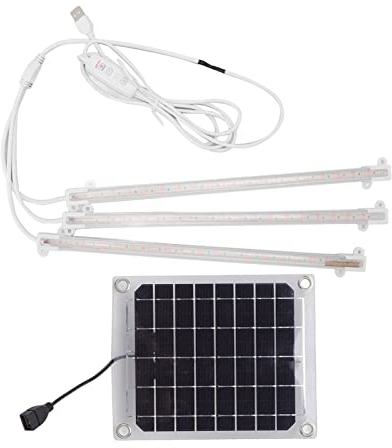 Tyenaza Lampada per Piante Solari, Pianta Solare per Coltivare la Luce Pianta a LED per Coltivare Strisce Luminose per Balconi Serra Erbe Verdure Fiori (30W)