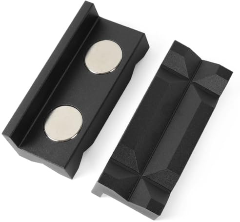 BARTOO 4 Vise Jaws Pads, Strongly Magnetic Vice Soft Jaws,Vise Jaws Covers Protectors for Any Metal Bench Vice, Black