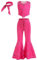 LiUiMiY Costume Barbie Ragazze Rosa Cowboy Bambina Set Uniforme 70s 80s per Halloween Carnevale Compleanno