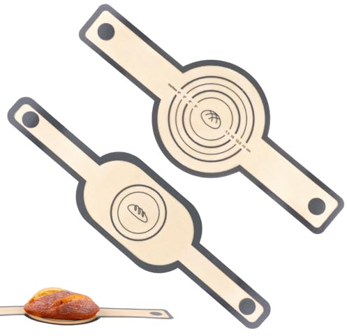 NQEUEPN 2pcs Silicone Baking Mat for Dutch Oven, Round & Oval Bread Sling with Long Handles Reusable Non-Stick Sourdough Baking Liner Bread Making Supplies (Gray), 05112-13